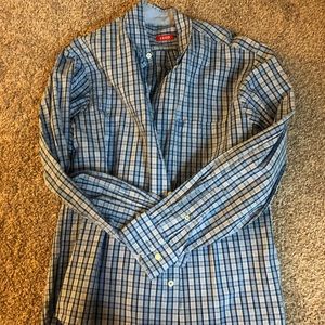 Blue plaid Izod Men’s shirt, M